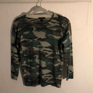 J. Crew Crew Neck Camo Sweater